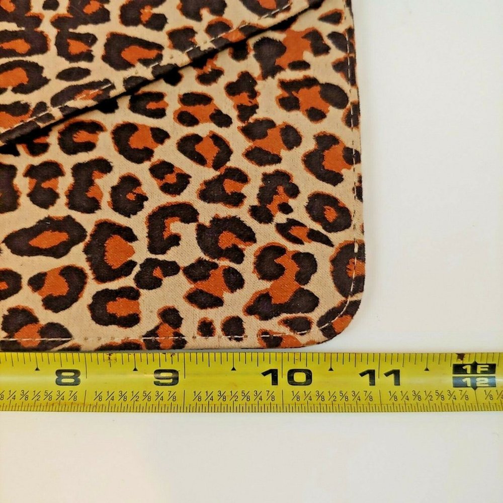 ASOS Leopard Animal Print Envelope Clutch with Gold Tassels EUC - Picture 4 of 5